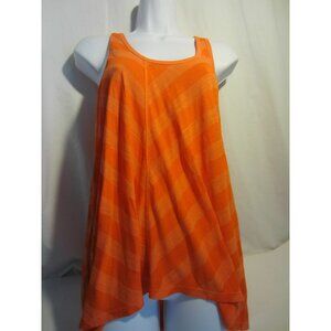 C&C tangerine orange racerback tank top Women S NWT $58